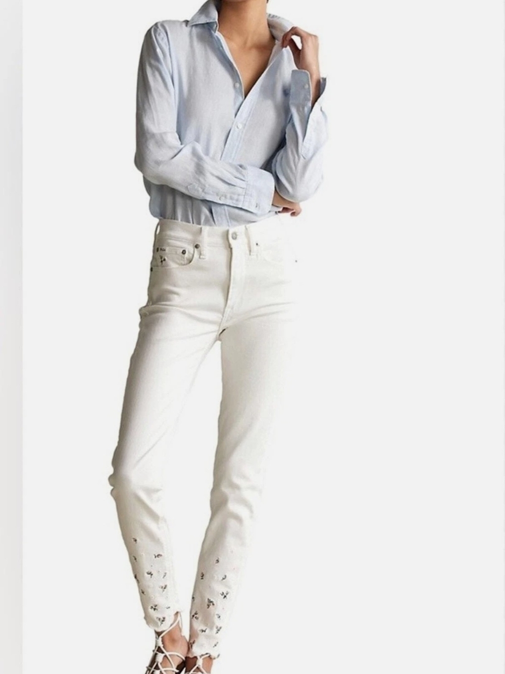 Polo Ralph Lauren Womens Tompkins Skinny High Rise Ankle Jeans Size 30